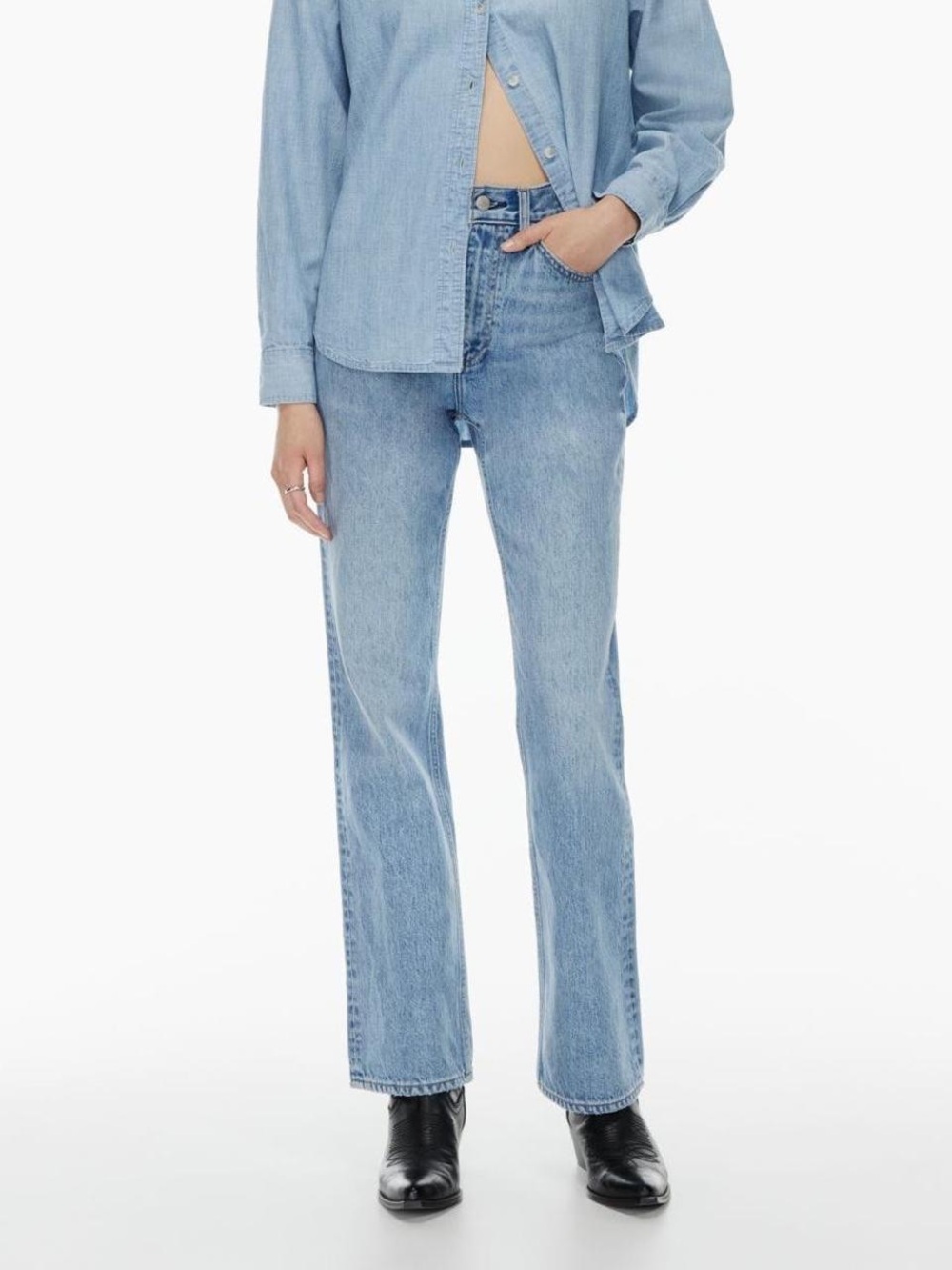 Denim Forum The Jane ‘70s Super High Boot Jean Straight Leg Denim Aritzia
